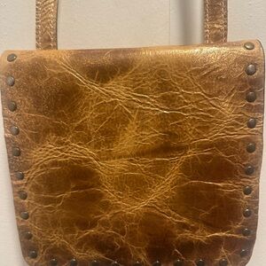 Patricia Nash Tan Leather Granada Studded crossbody Bag